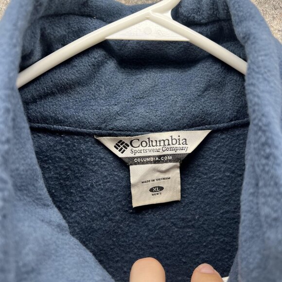 Columbia Jacket Mens XL Blue Fleece Full Zip Outdoor Hiking Warm Casual Layer - Picture 3 of 9